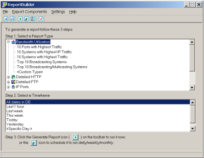 Report Builder Main Window